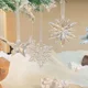 thumbnail image 4 of Christmas Clear Acrylic Snowflake Drop Icicle Pendants Crystal Ornaments Xmas Tree Hanging Pendants Home Party Decor New Year, 4 of 5