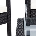 thumbnail image 4 of SAFAVIEH Outdoor Collection Bassey 4-Piece Patio Set Black/Beige, 4 of 7