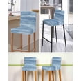thumbnail image 5 of Blue Bar Stool Covers Set of 4, Vintage Modern Abstract Art Ombre Stretch Washable Bar Chair Covers with Backs, Removable Pub Counter Height Chair Cover for Kitchen Dining Room Cafe, 5 of 7