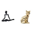 thumbnail image 1 of Estatua de gato con pensamiento abstracto creativo, figura decorativa, escultura animal única, adorno artesanal para entrada, dormitorio, chimenea, re, 1 of 8