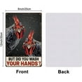 thumbnail image 2 of Metal Tin Signs Bathroom Chicken Vintage iron Sign Retro Funny But Did You Wash Your Hands Bathroom Decor Plaque Restroom Wall Art Poster Farmhouse Toilet Decoration, 2 of 9