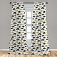 thumbnail image 5 of Ambesonne Trippy Curtains, Woman Eyes Love Modern Art, Pair of 28"x84", Yellow and Black, 5 of 5