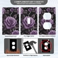 thumbnail image 3 of Yayeee Duplex Wall Plate 1-Gang 4.5"x2.7" Home Receptacle Light Switch Decorative Outlet Cover, Black Roses, 3 of 7