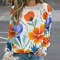 thumbnail image 2 of Watercolor Wildflowers Mom Sweatshirt For Women Long Sleeve Pullover, 2 of 7