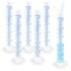thumbnail image 1 of Juego de 10 cilindros graduados de plástico transparente, 50 ml, botella de tubo de medición científica con boquilla de 2 caras para hacer y verter proyectos XianweiShao 1327537060994, 1 of 4