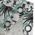 thumbnail image 4 of Ambesonne Floral Grommet Curtain, Exotic Hibiscus on Stripes, 50" x 108", Grey White Teal, 4 of 6