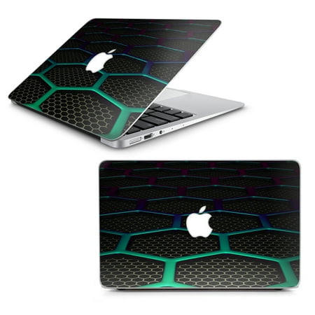 Skin Decal for MacBook Air 13" A1369 A1466 / Metal Grid Futuristic Panel