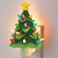 thumbnail image 1 of Lámpara nocturna Lamp Hausse con forma de árbol de Navidad, cerámica, multicolor, 12 cm, 1 of 7