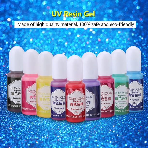 Pigmento Epoxi UV ANGGREK Resina UV Gel De Resina UV 9 Colores 10 g/botella