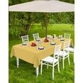 thumbnail image 4 of Yellow Outdoor Tablecloth with Umbrella Hole and Zipper, Solid Color Table Cover for Rectangle Tables Waterproof Tabletop Collection for Patio, Garden, Picnic, Camping 60 x 84 inch, 4 of 6