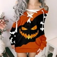 thumbnail image 2 of FRSASU Women'S Dress ,Women Autumn Printing Causal Long Sleeve Bandage Drawstring Dress, 2 of 4
