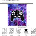 thumbnail image 2 of Gamer \u200bVideo Games Curtains, Blue Purple Thunder Gamepad Pattern Window Drapes for Boys Teens Living Room Bedroom Playing Gaming Room Decor, （W27.5xL63 Inch） x2 Panels, 2 of 6