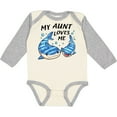 thumbnail image 3 of Inktastic My Aunt Loves Me- whale shark Boys or Girls Long Sleeve Baby Bodysuit, 3 of 5