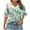 G-Green, variant on ZQUUVOU Women's T-Shirts Casual Boho Printed Crew Neck 3/4 Sleeve T-Shirt Tops(C-Mint Green,XL)