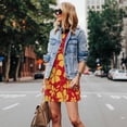 thumbnail image 4 of Fotbe Red Vintage Flowers Vestido de Verano sin Mangas para Mujer – Vestido Midi Línea A, Estilo Camiseta Floral, Vestido Playero Casual y Fluido, 4 of 7