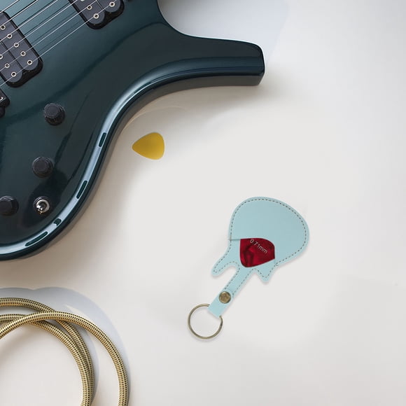 WASHWEPE Bolsa Para Púas Guitarra Y Bajo En Azul Con Material Resistente Y Portátil