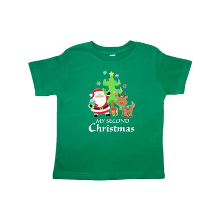 

Inktastic My 2nd Christmas with Santa Reindeer and Tree Gift Toddler Boy or Toddler Girl T-Shirt