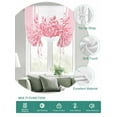thumbnail image 2 of Eucalyptus Pink Tie Up Curtains for Windows 63 Inch Length Balloon Curtains Kitchen Adjustable Balloon Window Shade Stripes Bottle Flower Cactus Plant Tie Up Valance Bathroom Curtain Window 52"x63", 2 of 6