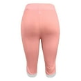 thumbnail image 4 of Dyfzdhu Capri Pants for Women Summer Color Block High Waisted Capri Jeggings Stretch Skinny Pants with Pockets Pink, 4 of 7