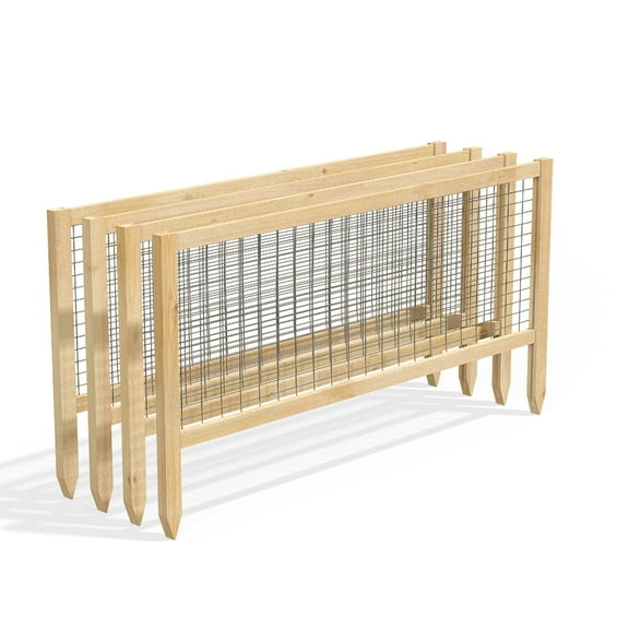 Greenes Fence Critter Guard 23.5"L Cedar Garden Fence, 4-pack