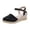 a-Black, variant on Women's Ankle Buckle Strap Closed Toe Wedge Sandals Retro Platform Sandals Summer Casual Comfortable Espadrilles Wedge Heels d-White Size 7.5