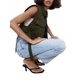 thumbnail image 5 of VISgogo Chaleco con cuello vuelto para mujer, tops cortos sin mangas de color liso con botones, verde militar/negro/marrón/rojo vino VISgogo  moda, 5 of 7