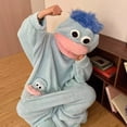 thumbnail image 2 of mgoYE Men Women Onesie Pajamas, Funny Fleece Jumpsuit, Cozy Plush One Piece Sleepwear, Warm Lounge, 2 of 9