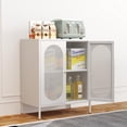 thumbnail image 5 of 2 Door Accent Cabinet,Metal Storage Cabinet with Adjustable Shelf,Buffet Sideboard for Bed Room,Living Room,Entryway,Hallway,Home,Hotel,Office,Garage,Kitchen,1 Removable Shelf., 5 of 10