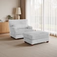 thumbnail image 7 of UIXE Oversized Armchair with Ottoman Bench, Accent Chair Upholstered Indoor Chaise Lounge for Living Room, Comfy Single Sofa Large Arm Chair Bedroom Reading Seat, Gray, 7 of 7