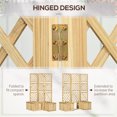 thumbnail image 5 of Outdoor Planter Privacy Screen, Freestanding Tri-fold Wood Raised Garden Bed with Trellis for Climbing Plants, Three 65" H. Panels for Patio, Backyard and Gazebo (Natural Wood Color), 5 of 7