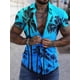 thumbnail image 2 of Camisas hawaianas para hombre con estampado gráfico de árbol hawaiano, cuello vuelto, mar, estampado 3D, ropa de calle de manga corta con botones, palmeras, playa, 2 of 4