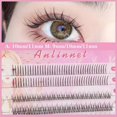 thumbnail image 2 of Anlinnet-cola de pez + cabello mezclado tipo A, cinco filas, pestañas postizas naturales mezcladas, autoinjerto, pestañas de racimo único, 2 of 4