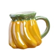 thumbnail image 4 of Taza de café con forma de fruta, taza de fruta 3D, taza de té para bebidas frías o calientes, tazas de leche creativas Banana, 4 of 9