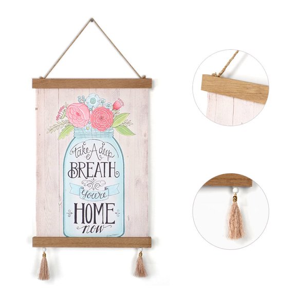 LIVINGbasics Canvas Poster Home Wall Prints Hanging Canvas Decoration, Wooden Frame, 30 x 45cm
