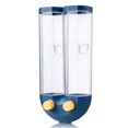 thumbnail image 2 of LLC Grain Dispenser Container Wall Mounted Food Storage Tank Kitchen Dual Bins Box Clear Window Rice Cereal Jar  Blue  L, 2 of 9