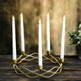 thumbnail image 4 of Efavormart 5 Arm Gold Metal Taper Candle Wreath Candelabra Candlestick Holder - 12" Round, 4 of 11