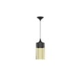 thumbnail image 2 of Worldwide Lighting  Chagall Pendant 1-Light Ceiling Hanging Modern with Seeded Glass Shade, Black & Clear, 2 of 3