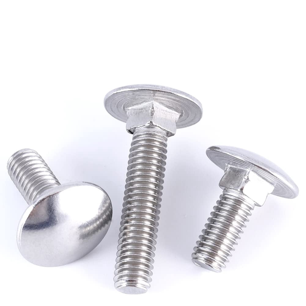 1 Pcs 304 Stainless Steel Big Head Carriage Bolt Screws M10x100mm.