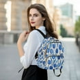 thumbnail image 6 of Quilted Backpack Fashion Backpack 10.23*5.11*12.59 Inch Women's Fashion Backpack Picnic Shopping Travel Out Sports backpack Blue Tulip3, 6 of 7
