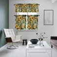thumbnail image 5 of Summer Sunflower Bird Kitchen Curtains Valances and Tiers Set of 3 Modern Flower Plant Tier Curtains and Valance with Rod Pocket for Small Windows, 27.5"x36", 5 of 9