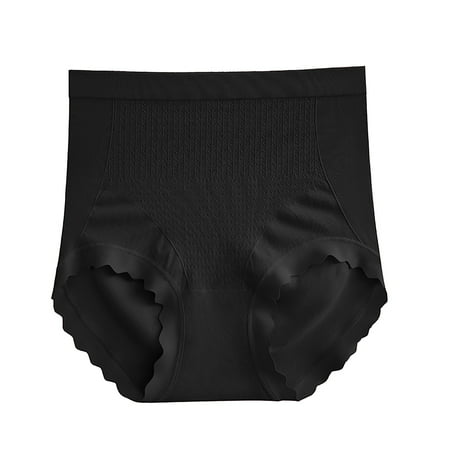 Clearance! womens panties panties for women Women s Solid Color High Stretch Plus Size Seamless Butt Lift Pure Cotton Bottom Crotch Soft Material Sexy Underwear Clearance sales Black