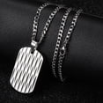 thumbnail image 5 of Hermah Dog Tag Pendant Necklace for Men 3mm Cuban Chain, 5 of 5