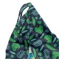 thumbnail image 5 of Nature Art Lounger Chair Bag, Monstera Palm Banana Leaves Exotic Forest Plants on Dark Blue Backdrop, High Capacity Storage with Handle Container, Lounger Size, Fern Green Turquoise, by Ambesonne, 5 of 5