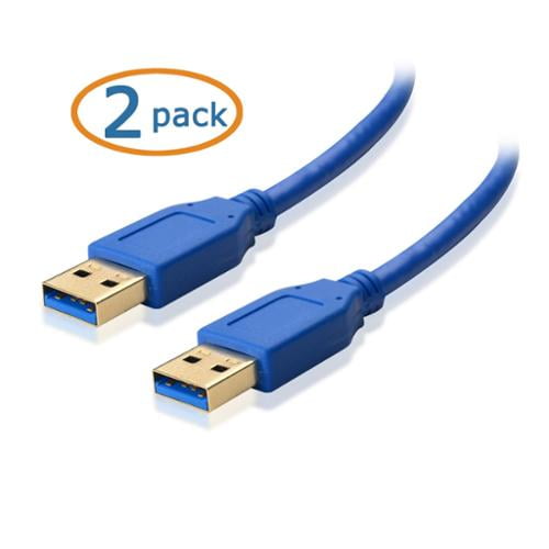 SuperSpeed USB 3.0 Type A Cable in Blue 6 Feet Cable Matters® 2-Pack