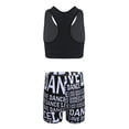 thumbnail image 3 of TiaoBug Kids Girls' Racer Back Crop Top and Love Dance Athletic Booty Shorts Set for Sports Workout Swimming, 3 of 7