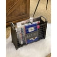 thumbnail image 4 of Rae Dunn Magazine Holder - Space Saving Organizer Rack for Books, Files, Folders - Standing Decorative Chic Metal and Wood Storage Container for Home and Office, 4 of 4