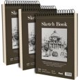 thumbnail image 4 of 9 x 12 inches Sketch Book, Top Spiral Bound Sketch Pad, 4 Pack 100-Sheets Each (68lb/100gsm), Acid Free Art Sketchbook Artistic Drawing Painting Writing Paper, 4 of 6