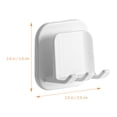 thumbnail image 2 of WRITWAA 2Pcs Hanging Toothbrush Holder Wall Mounted White for Families Simple Design Bathroom, 2 of 8
