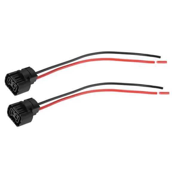 H16 Female Connector Pigtail Wiring Harness for LED Bulbs Fog Light DRL Light Cable Connector (Set of 2)
