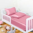 thumbnail image 4 of Flxxie Silk Satin Fitted Crib Sheet, Super Soft and Silky Crib Sheet for Standard Crib and Toddler Mattresses, Boys, Girls, Unisex, Pink, 28x52 Inches, 4 of 5